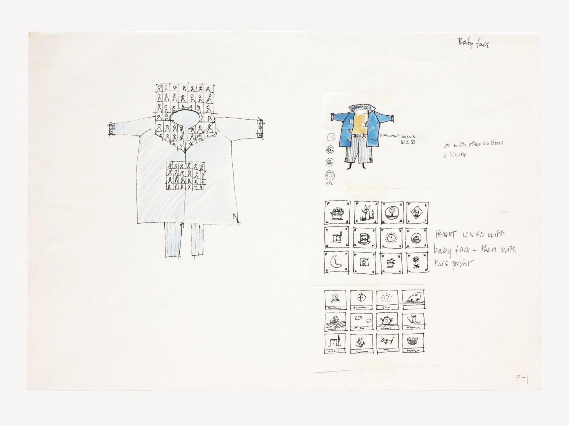 instruction drawing for Mitsukoshi designers
